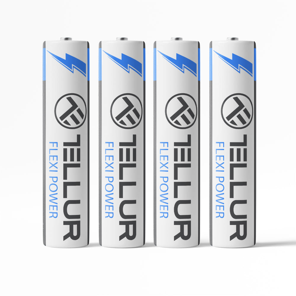 Tellur Flexi Power battery, Super Alkaline, AAA LR03, 1.5V, 4 pcs/set - TELLUR