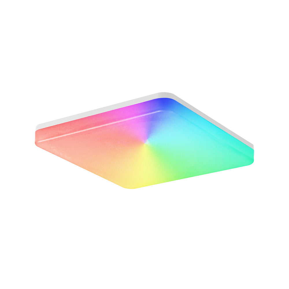 Smart WiFi Ceiling Light, RGB, 24W, Square, White - TELLUR