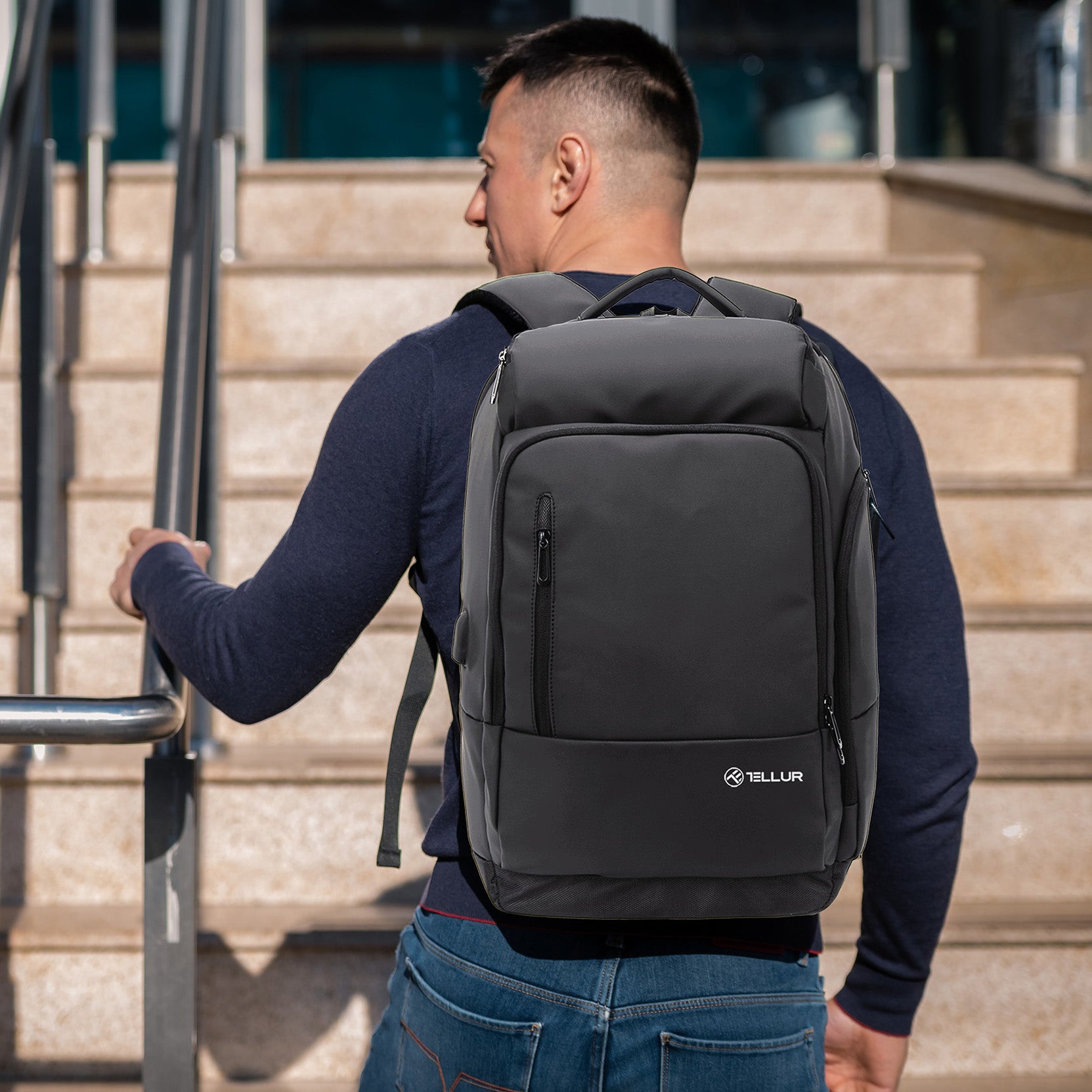 Business XL Laptop Backpack USB, 17.3″ - TELLUR