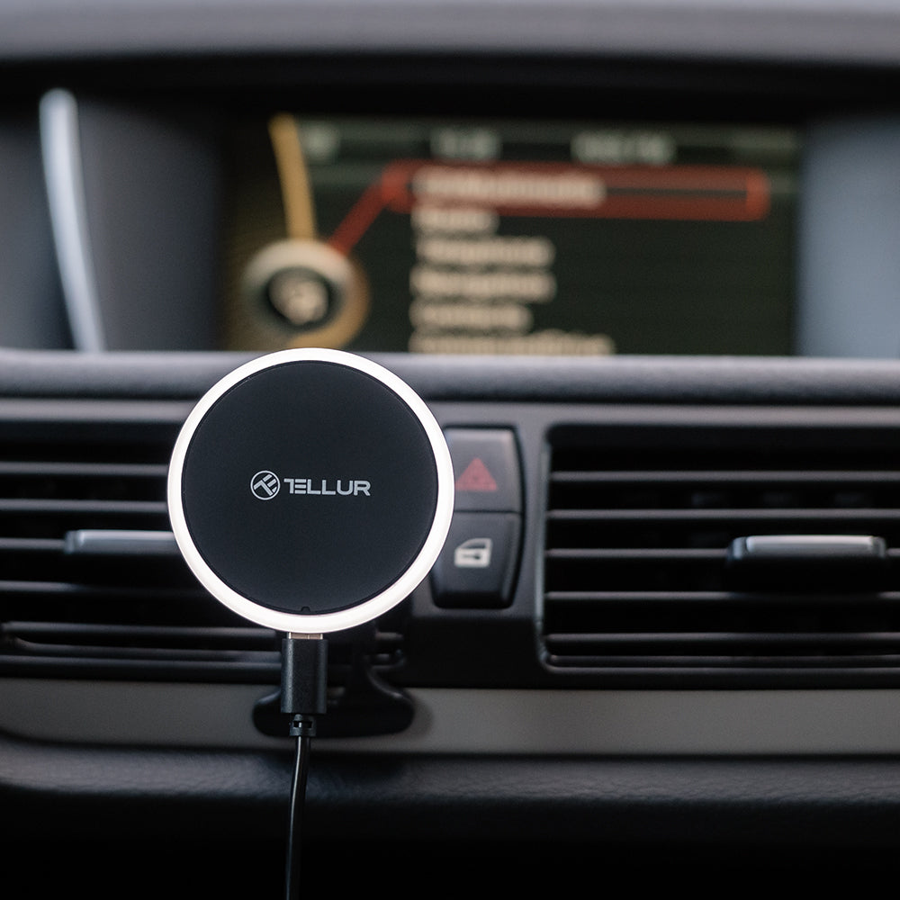 Wireless Car Charger, MagSafe Compatible, 15W, Black - TELLUR