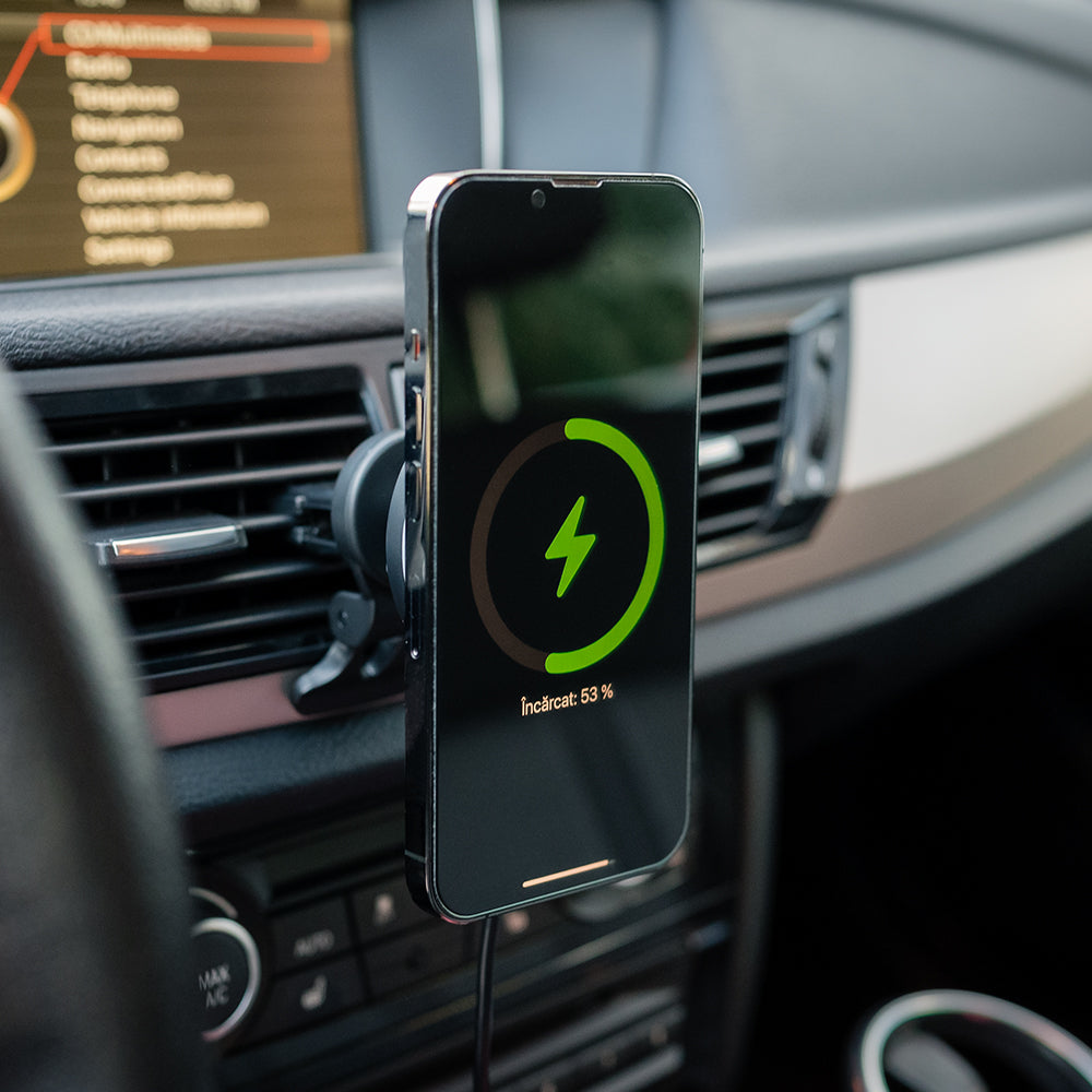 Wireless Car Charger, MagSafe Compatible, 15W, Black - TELLUR