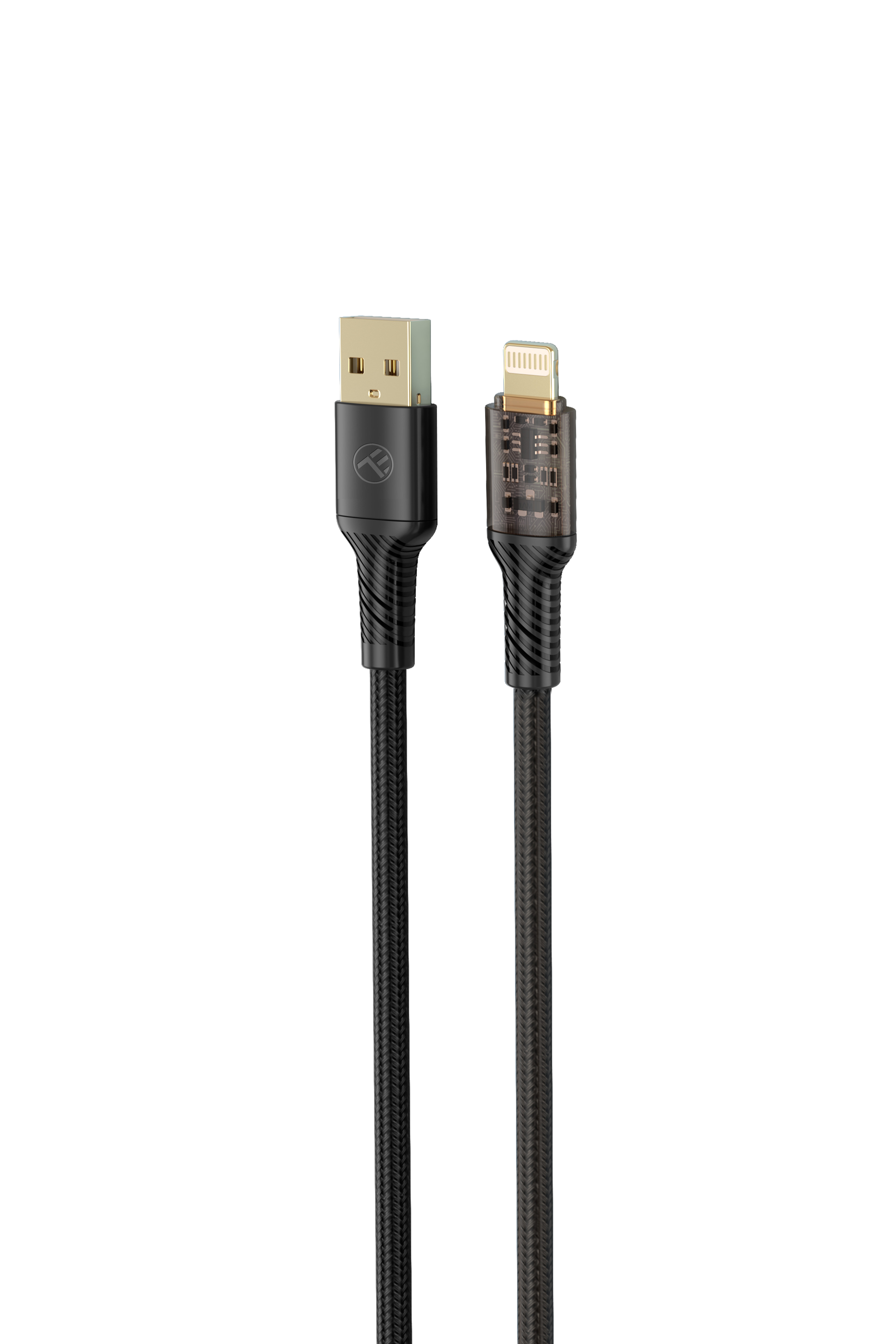 USB-A to Lightning cable, Transparent series, 2.4A, 1m - TELLUR