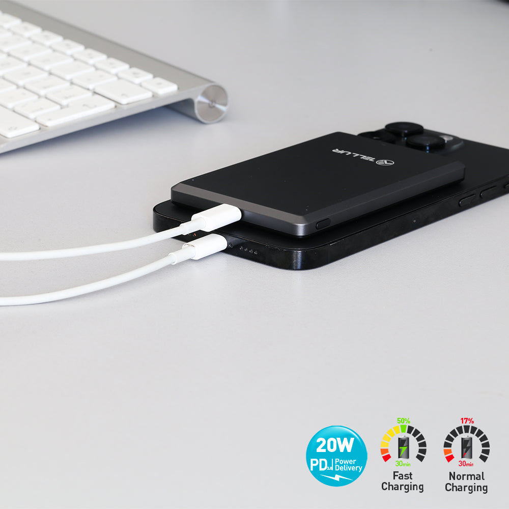 Magnetic battery 5000mAh, PD20W, MagSafe compatible - TELLUR