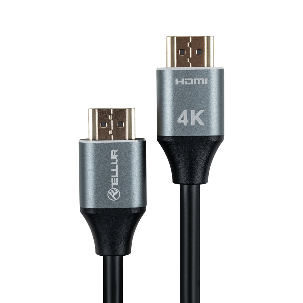 High Speed HDMI 2.0 cable, 4K, 18Gbps, plug-plug, Ethernet, gold-plated, 3m, Black - TELLUR