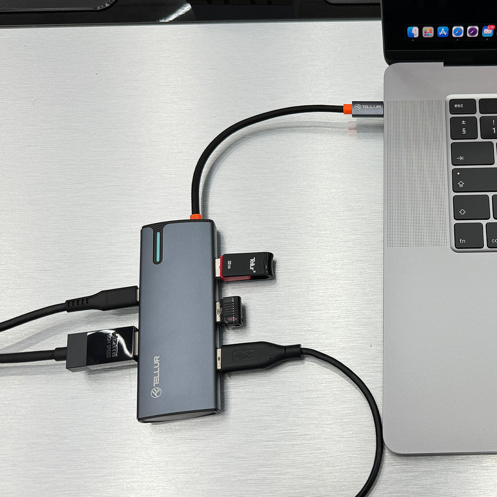 USB-C hub, PD 3.0 100W HDMI, 3xUSB 3.0 - TELLUR