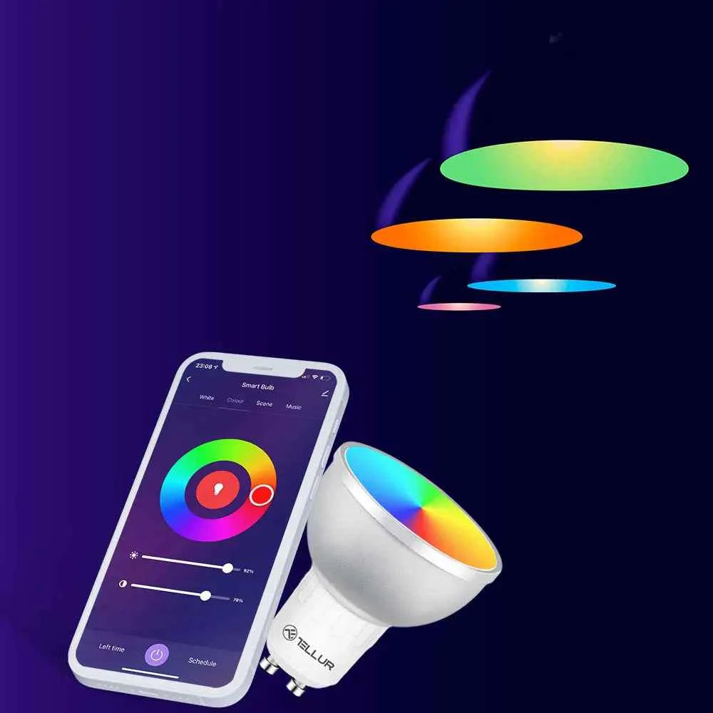 WiFi Smart LED Bulb GU10, 5W - TELLUR