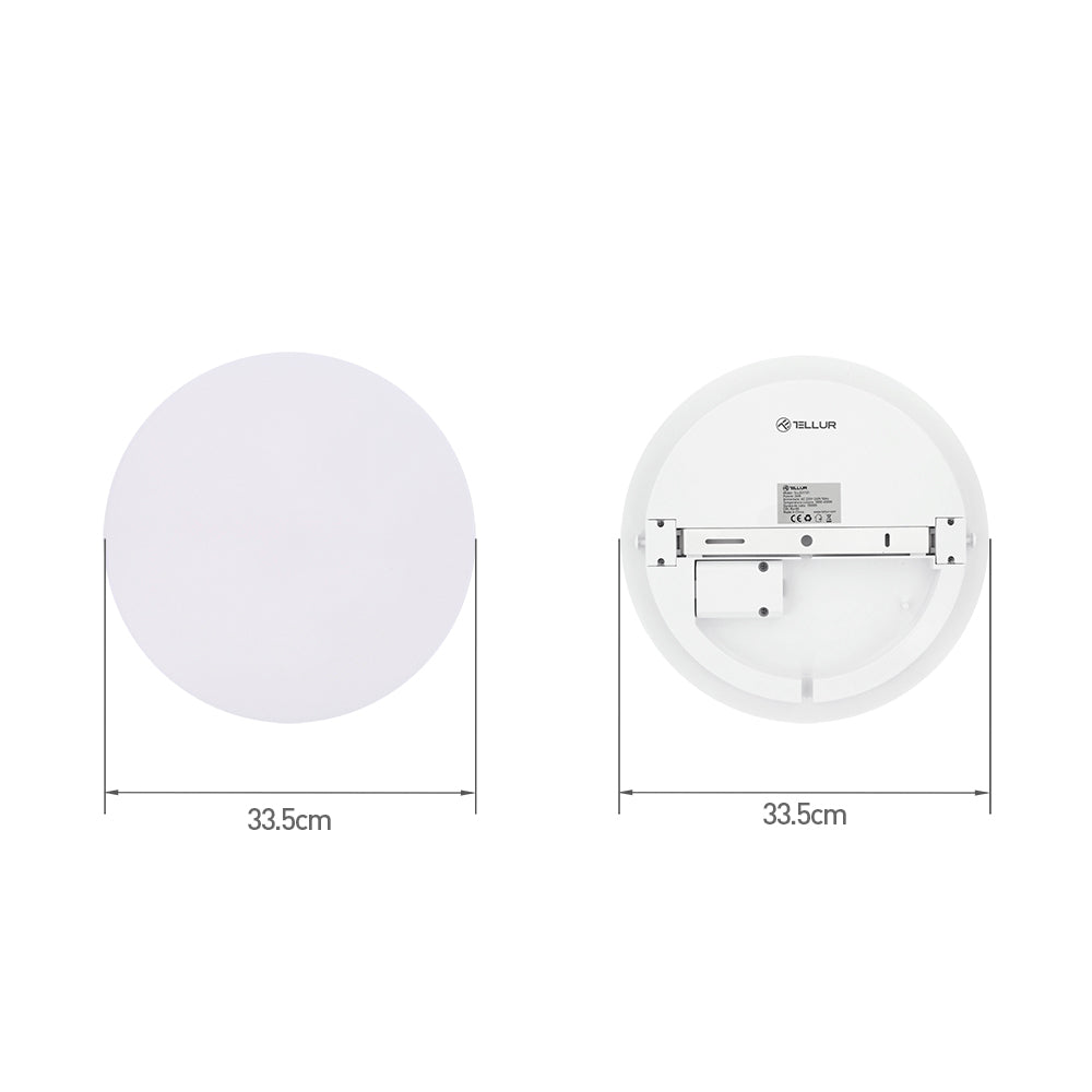 Smart WiFi Ceiling Light, RGB, 24W, Round, White - TELLUR