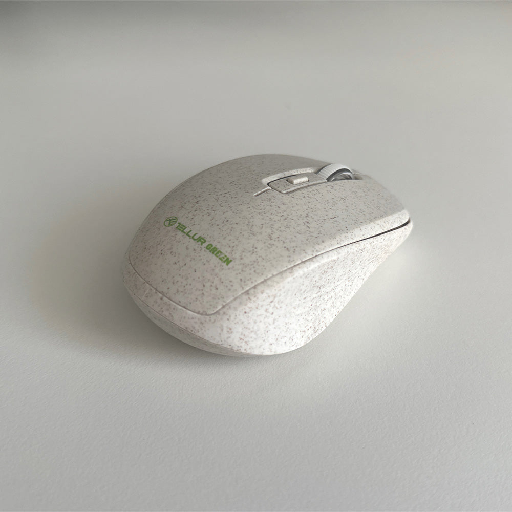 Tellur Green Wireless Mouse, 2.4Ghz, nano receiver, cream - TELLUR