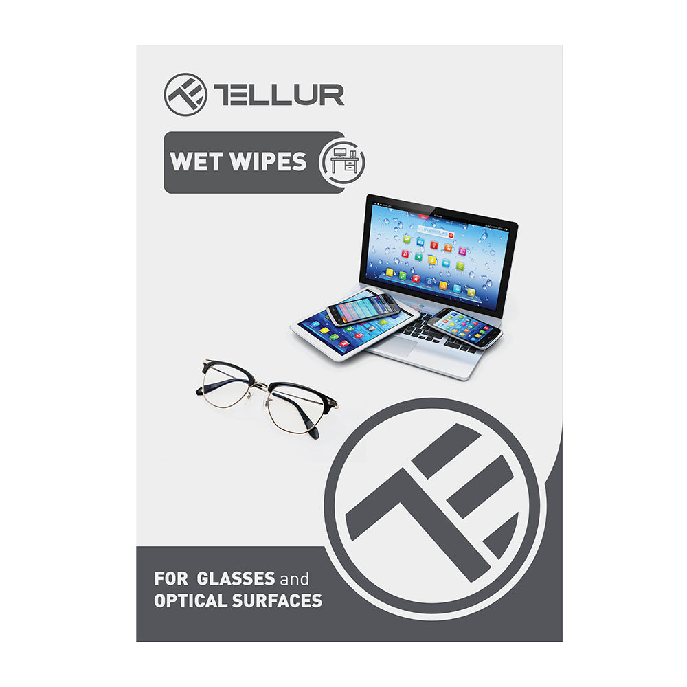 Wet wipes for cleaning optical surfaces - TELLUR