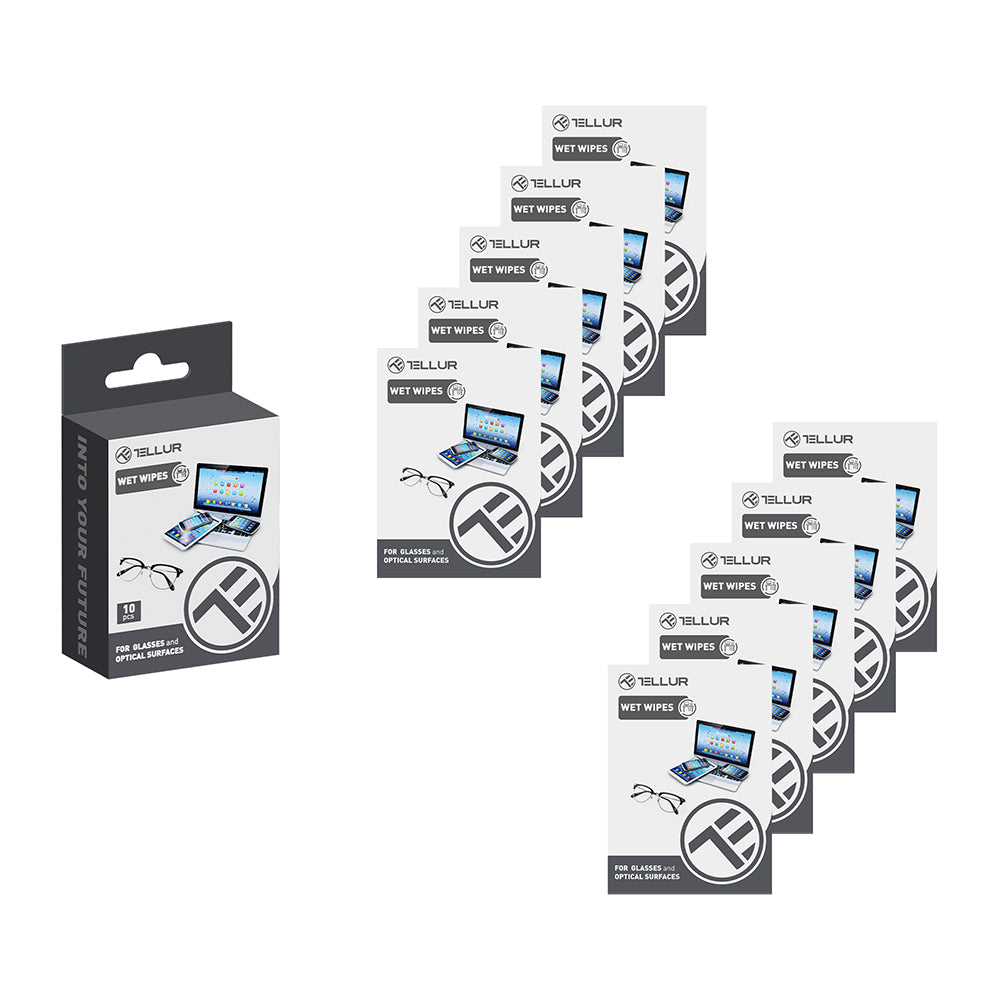 Wet wipes for cleaning optical surfaces - TELLUR