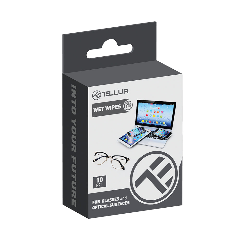 Wet wipes for cleaning optical surfaces - TELLUR