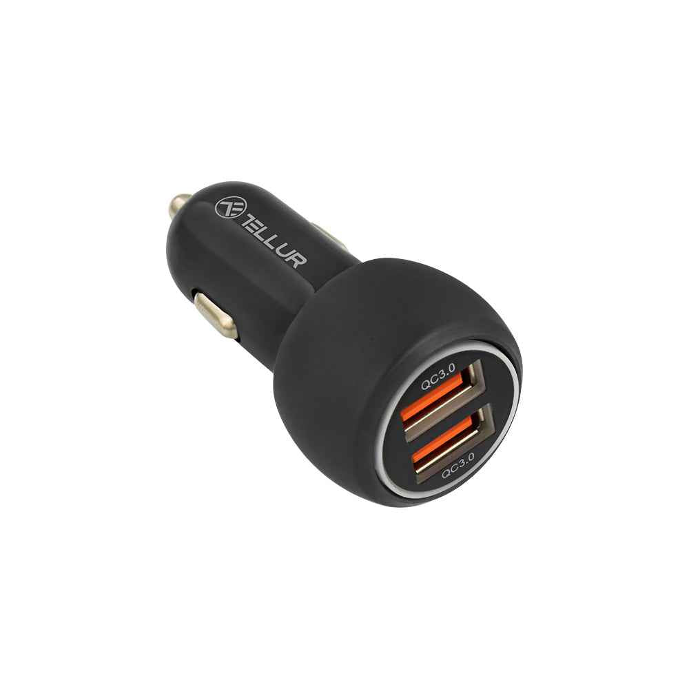 Dual USB Car Charger with QC 3.0, 6A - TELLUR