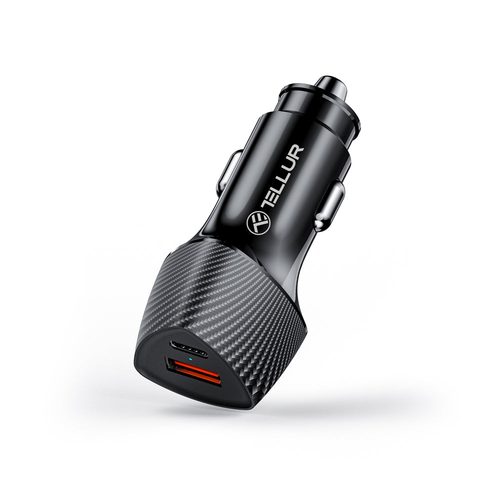 FCC10 2 Ports Car Charger (PD20W+QC3.0), 38W - TELLUR