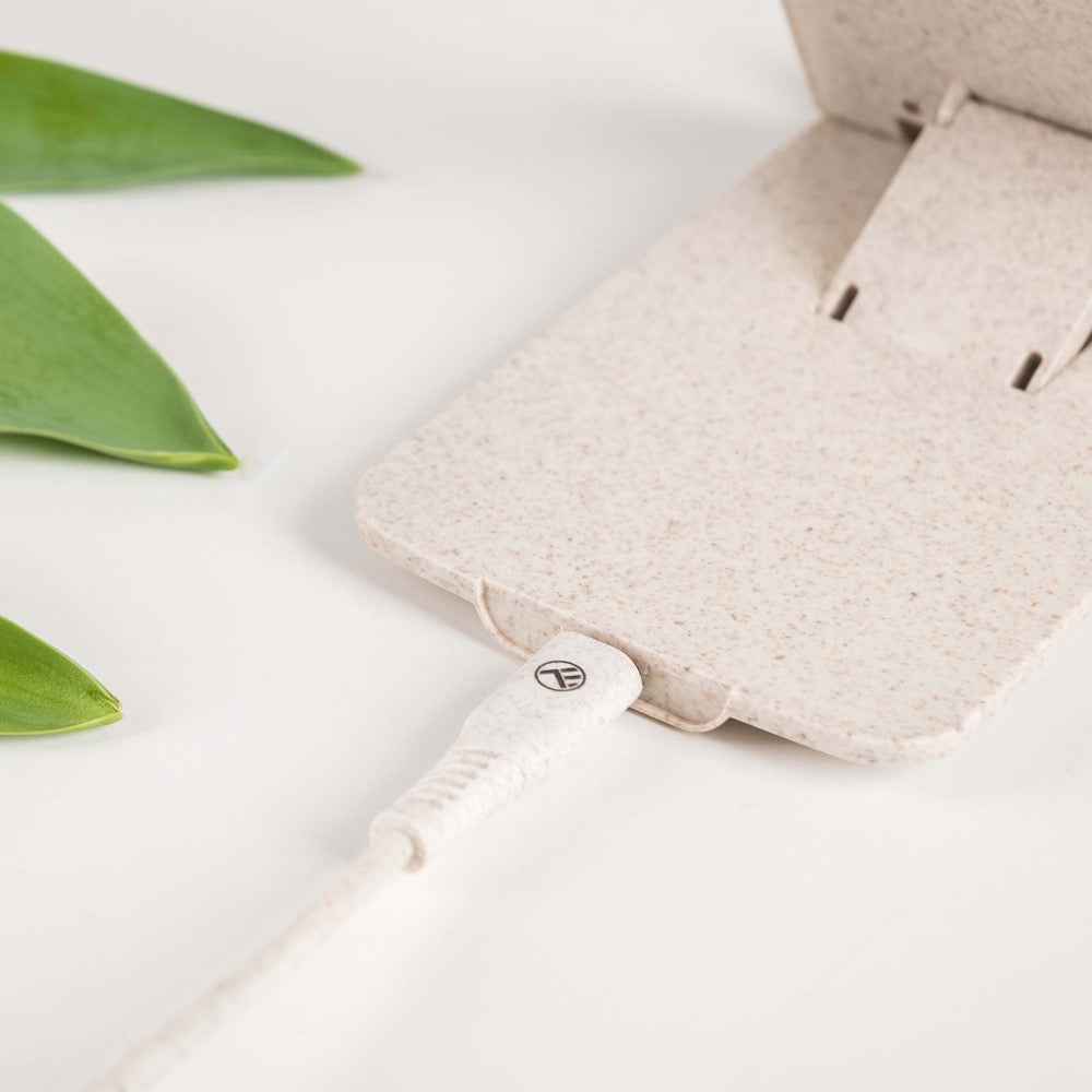 Tellur Green Qi wireless fast desk charger, 15W, Qi certified, foldable, cream - TELLUR