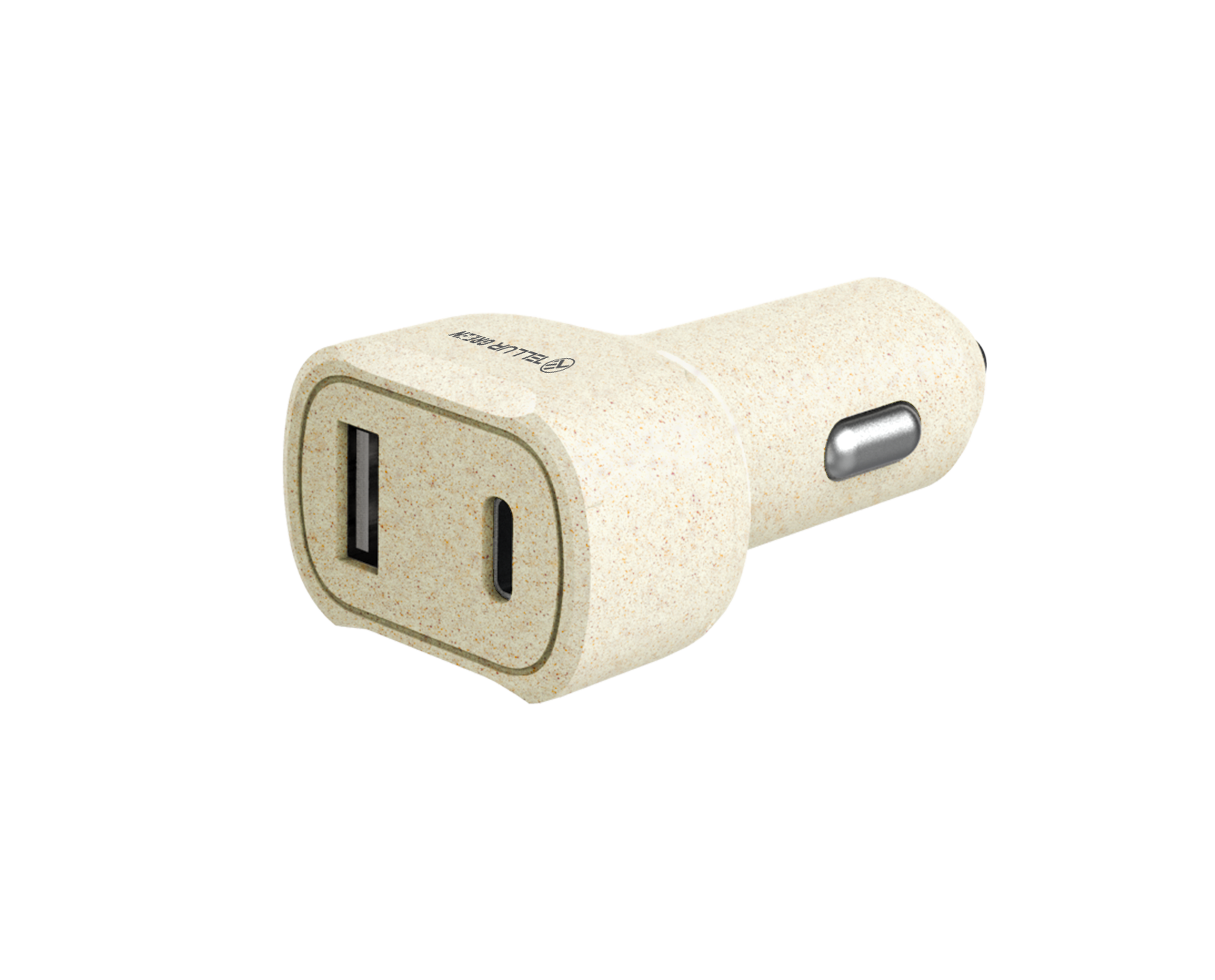 Tellur Green car charger, 36W, 6A (PD18W + QC3.0 18W), cream - TELLUR