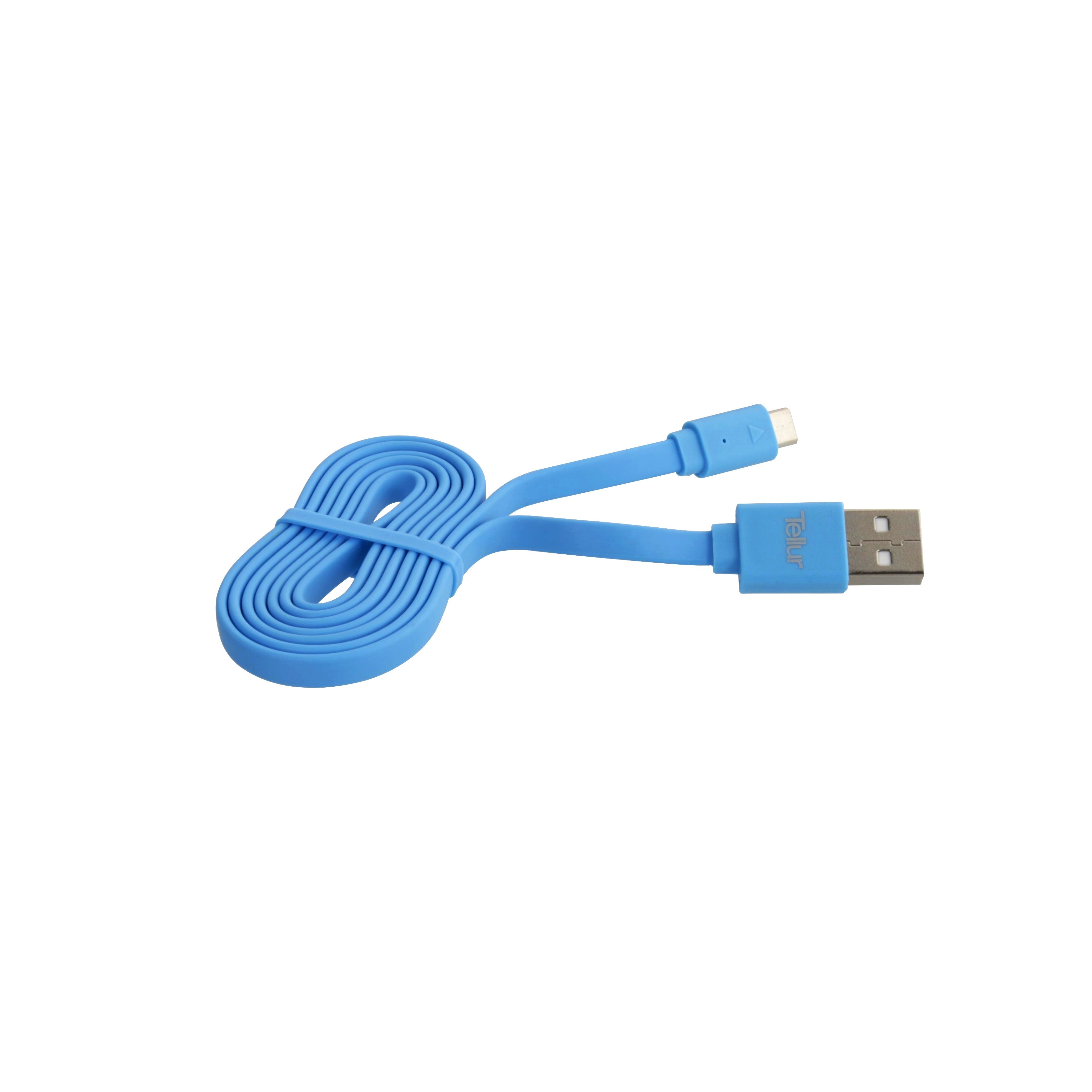 Flat Micro USB Cable, 1m - TELLUR