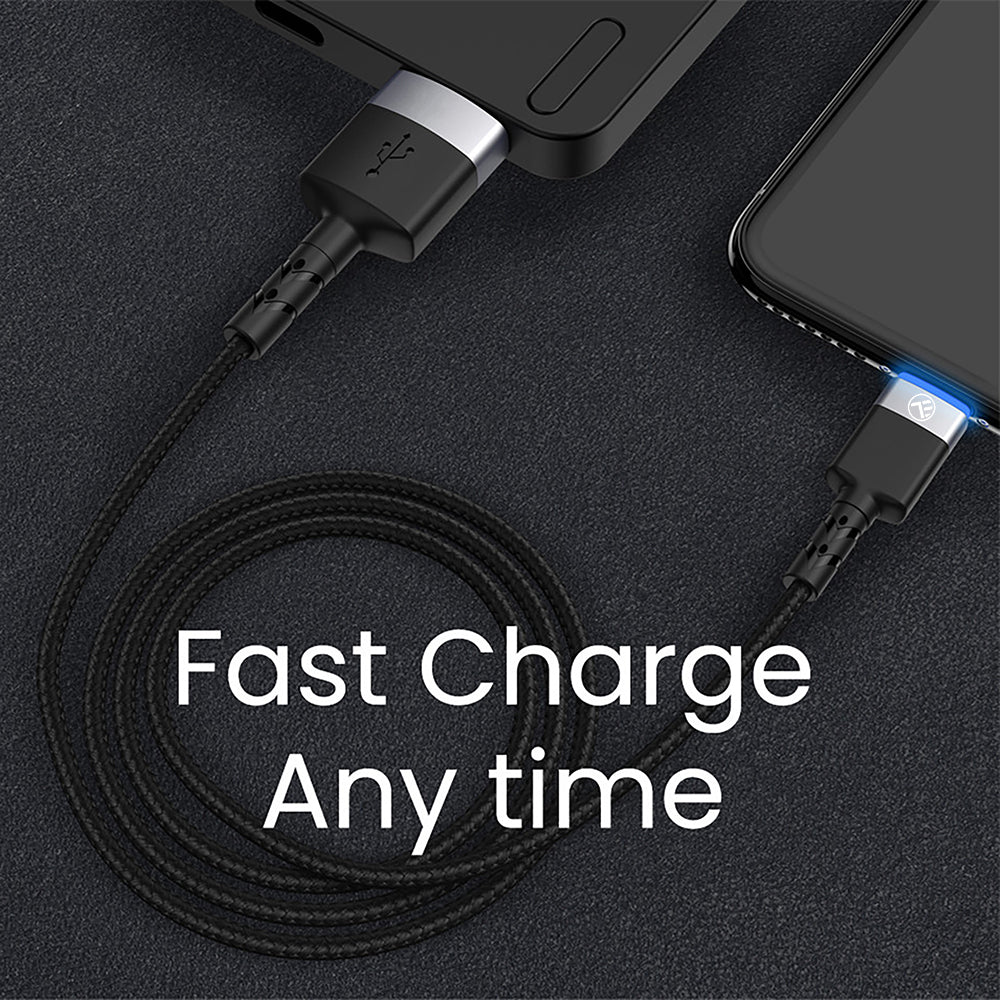 Data cable USB to Micro USB with LED light, 2m - TELLUR