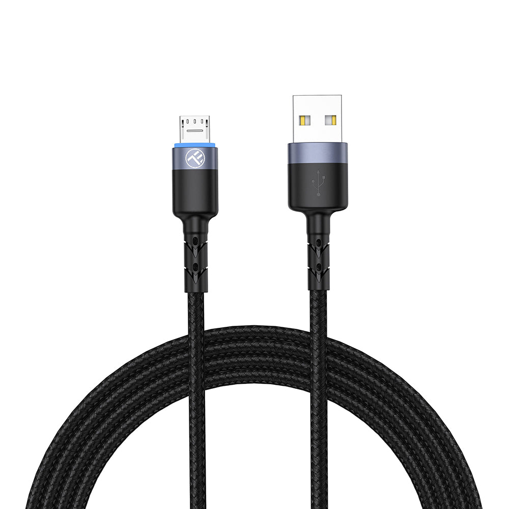 Data cable USB to Micro USB with LED light, 2m - TELLUR