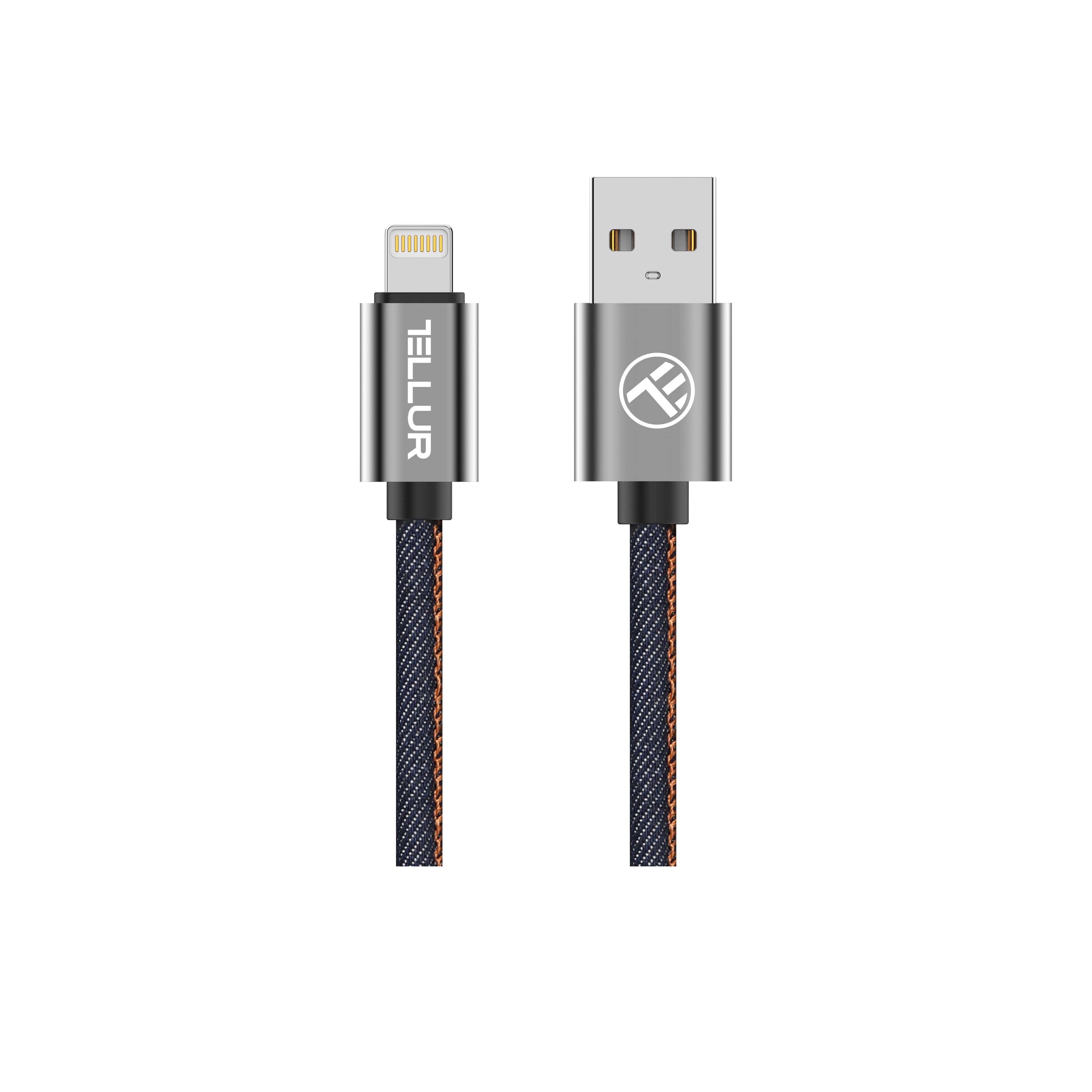 Denim Apple MFI Certified Lightning (for iPhone) Cable, 1m - TELLUR