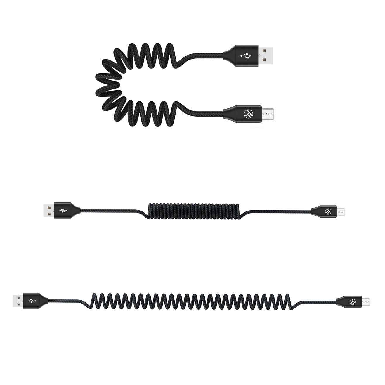 Extendable USB to Micro USB cable, 2A, 1.8m - TELLUR