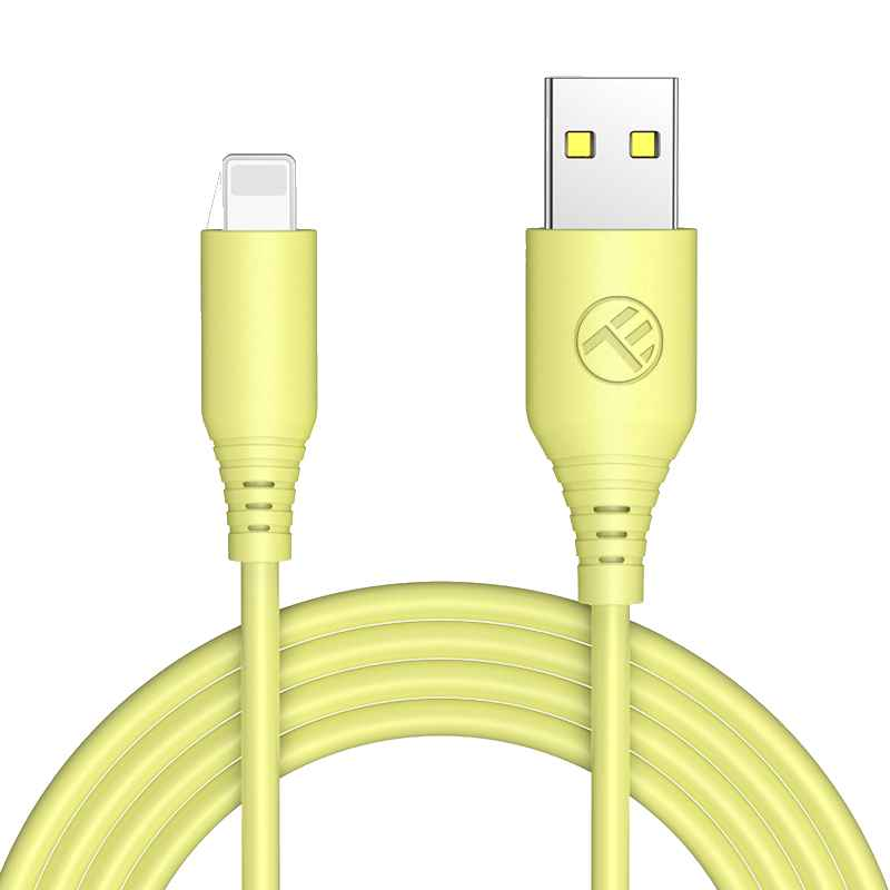 Silicone USB to Lightning cable, 3A, 1m - TELLUR