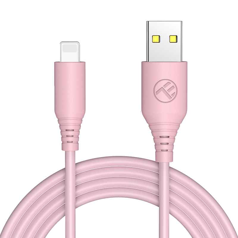 Silicone USB to Lightning cable, 3A, 1m - TELLUR