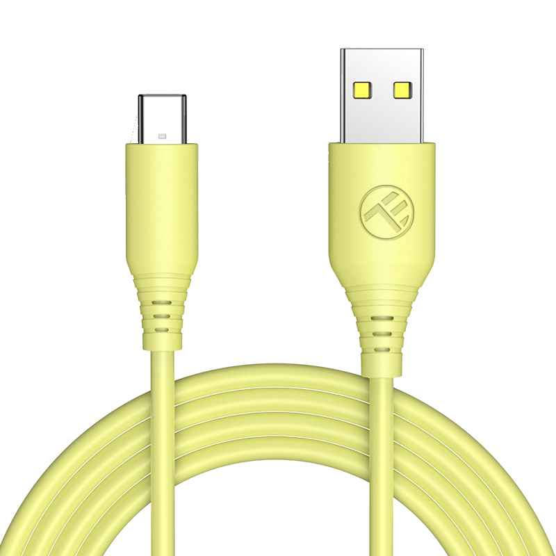 Silicone USB to Type-C cable, 3A, 1m - TELLUR