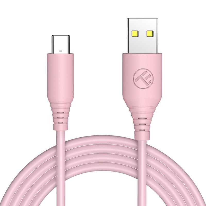 Silicone USB to Type-C cable, 3A, 1m - TELLUR