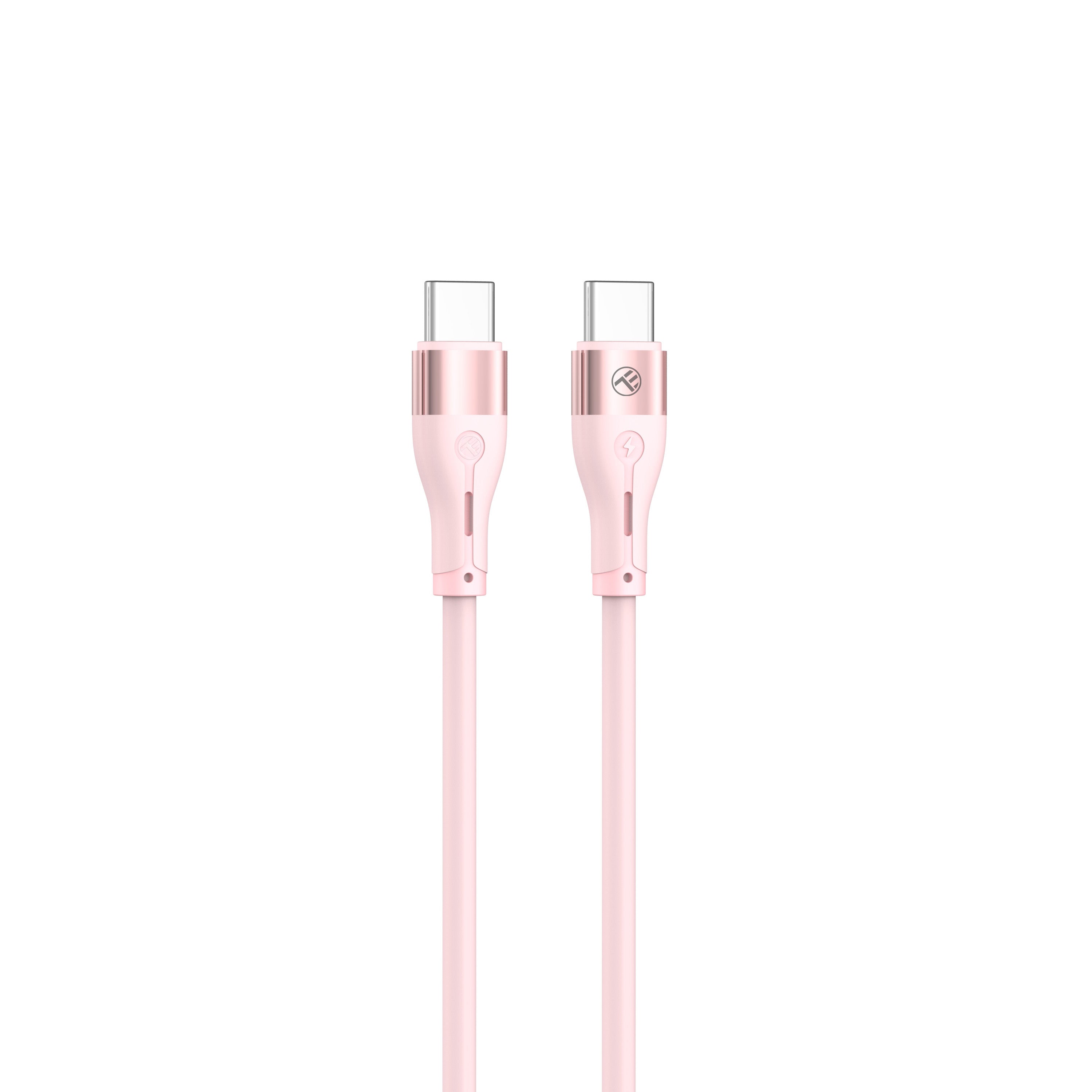 Silicone Type-C To Type-C cable, 3A, PD60W, 1m - TELLUR
