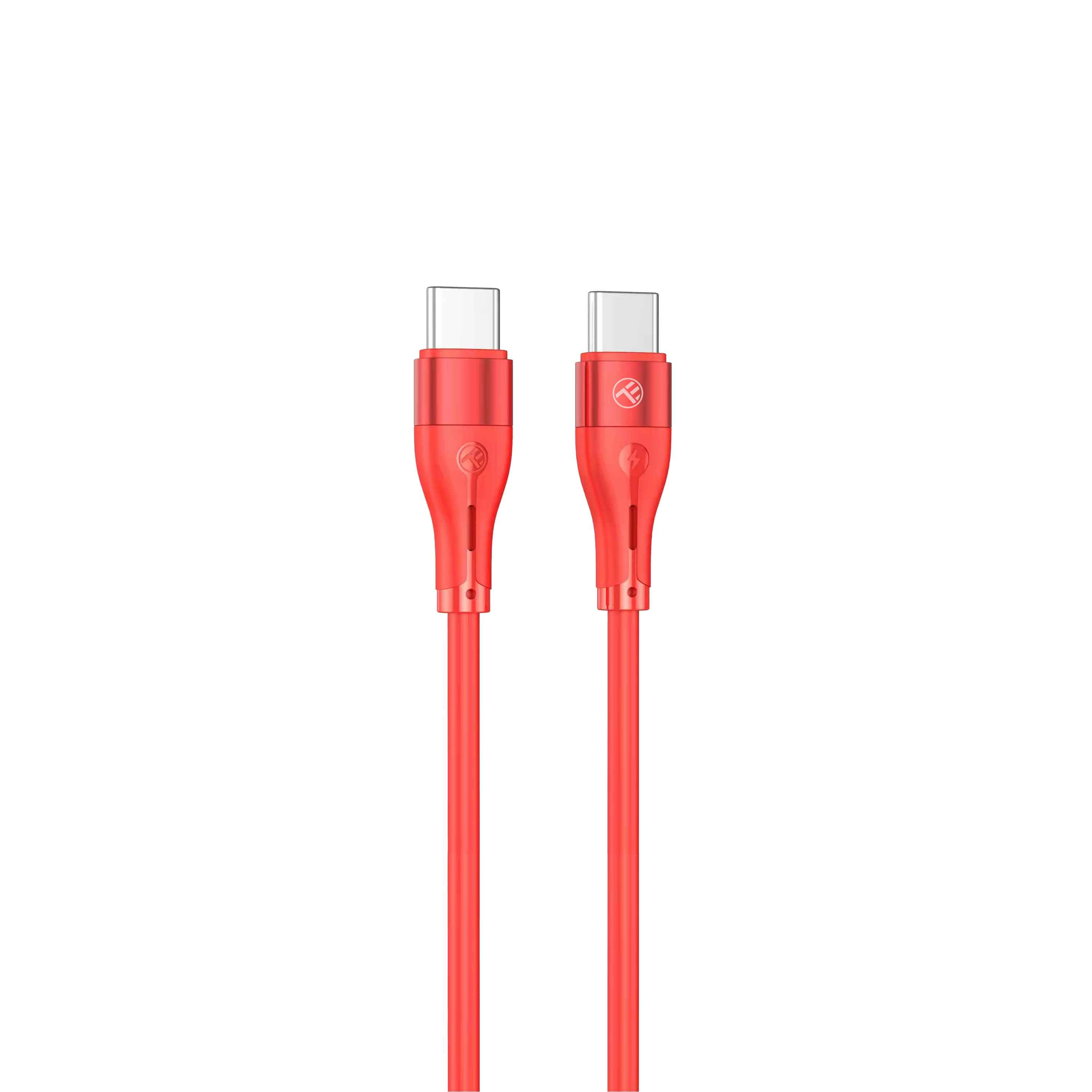 Silicone Type-C To Type-C cable, 3A, PD60W, 1m - TELLUR