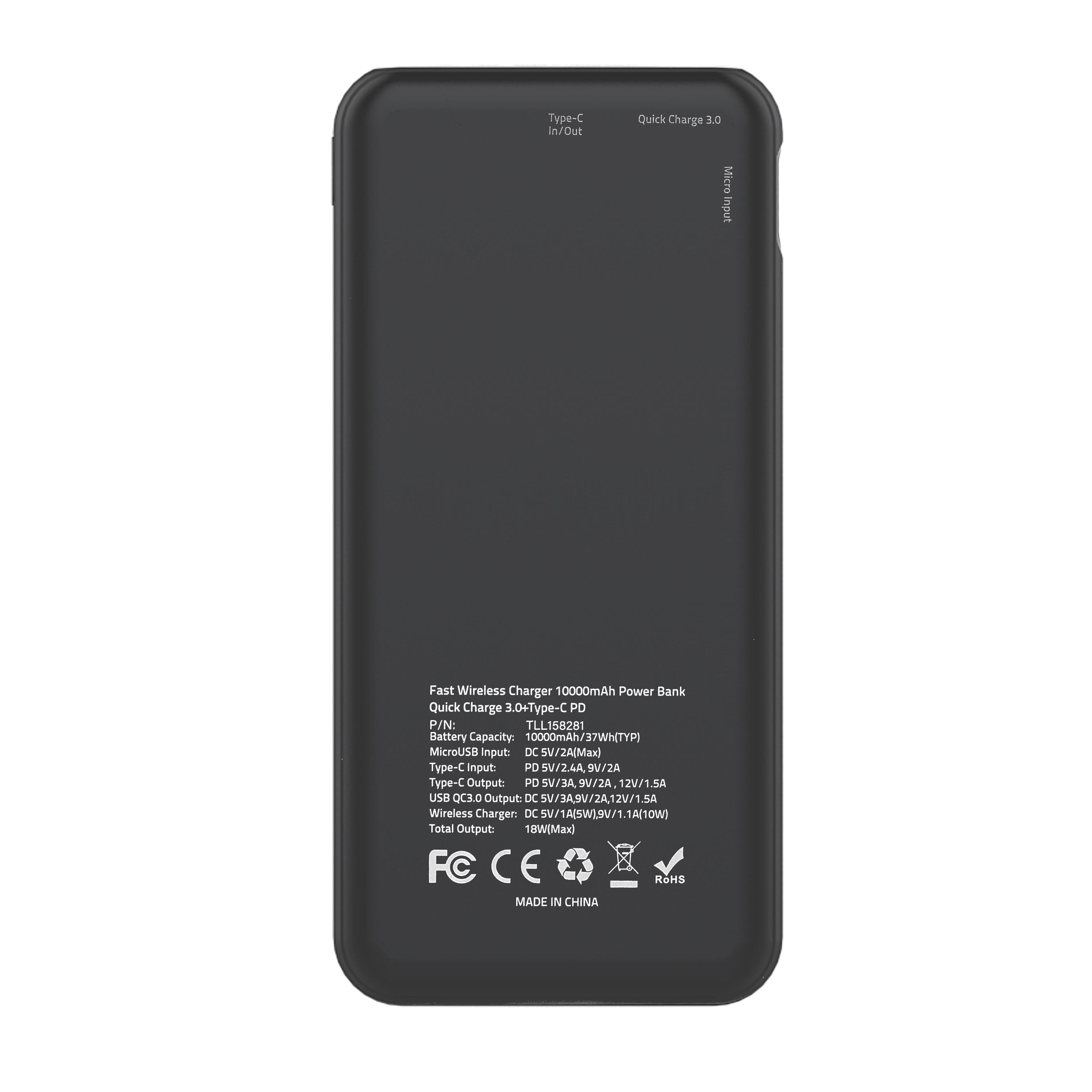 10000mAh PDW102 Wireless Power Bank - TELLUR