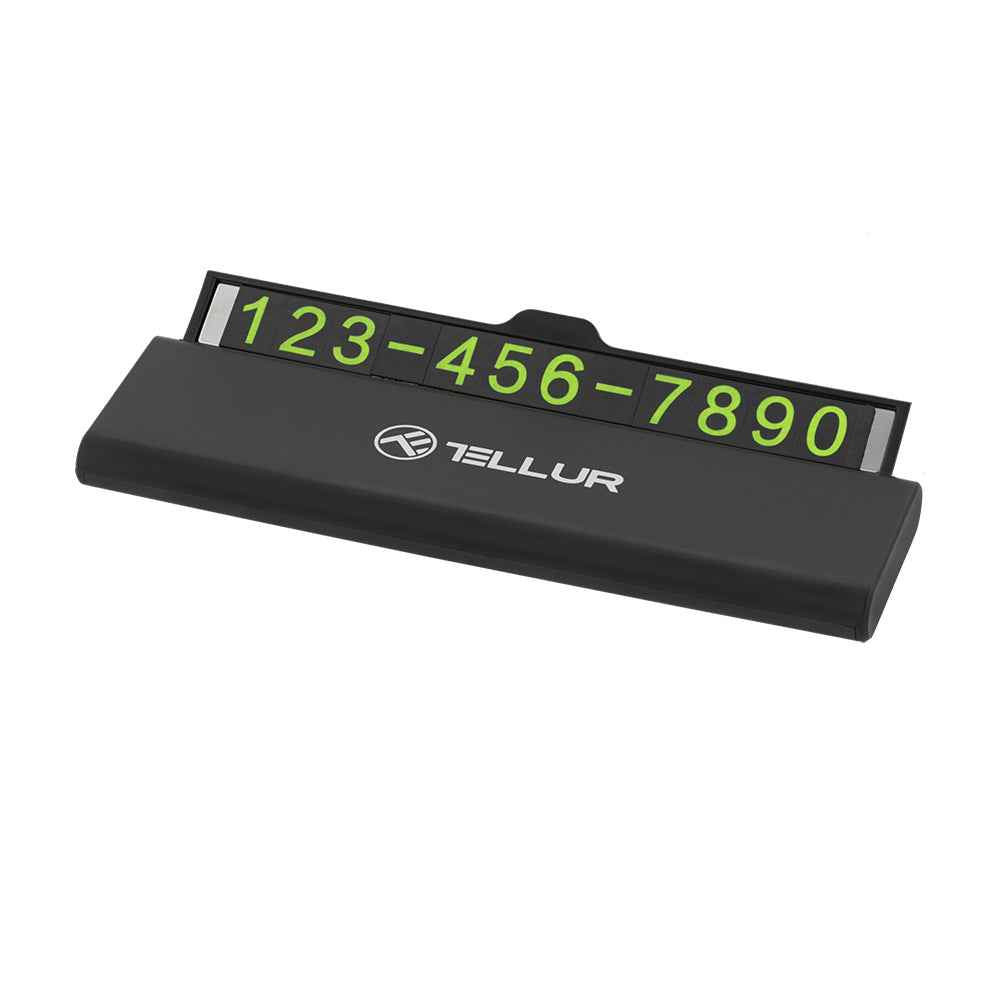 Temporary car parking phone number card - TELLUR