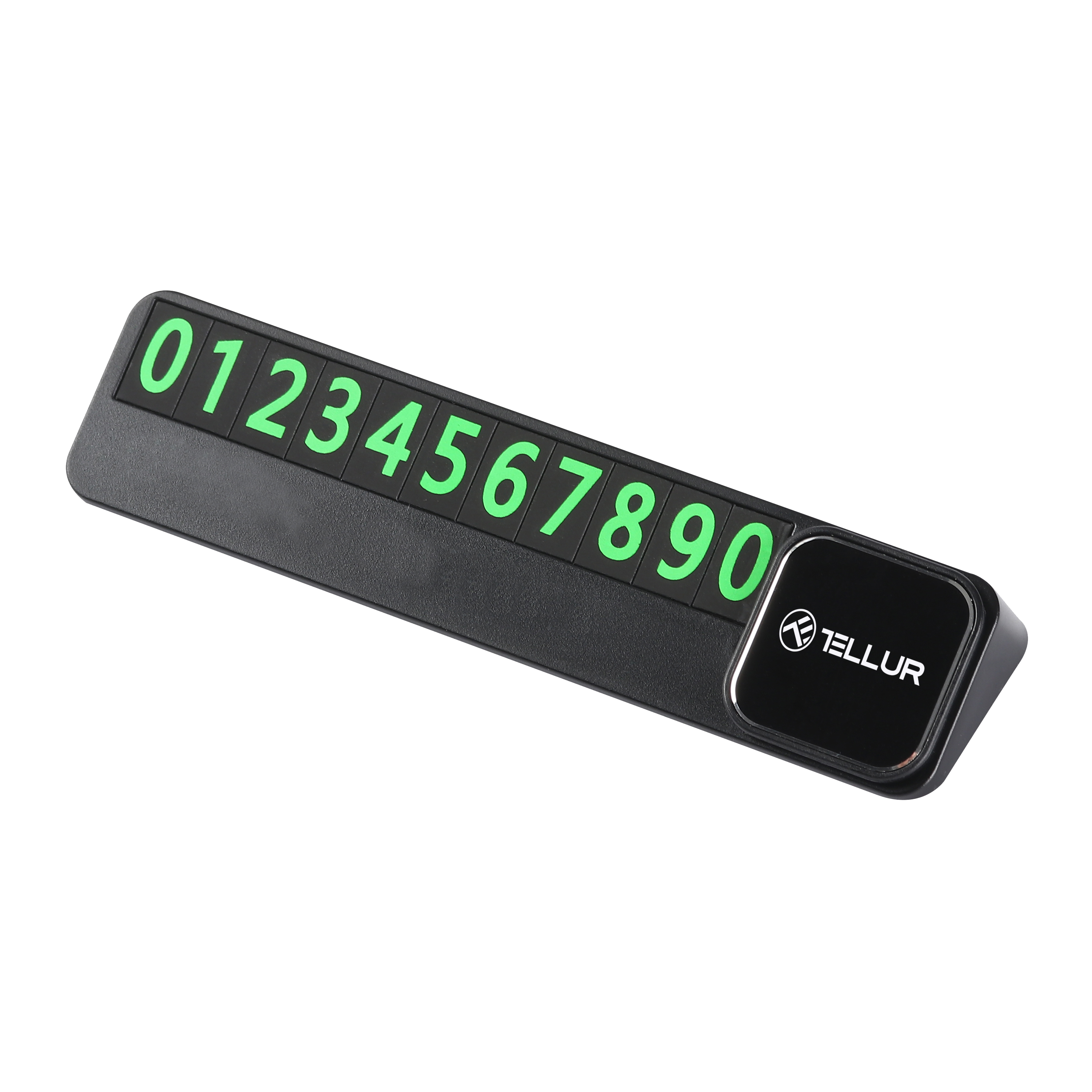 Temporary car parking phone number card, plastic - TELLUR