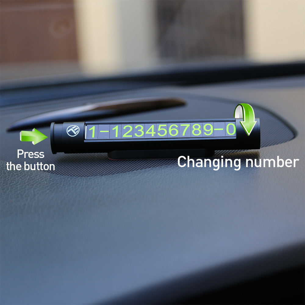 Temporary car parking card for two phone numbers - TELLUR