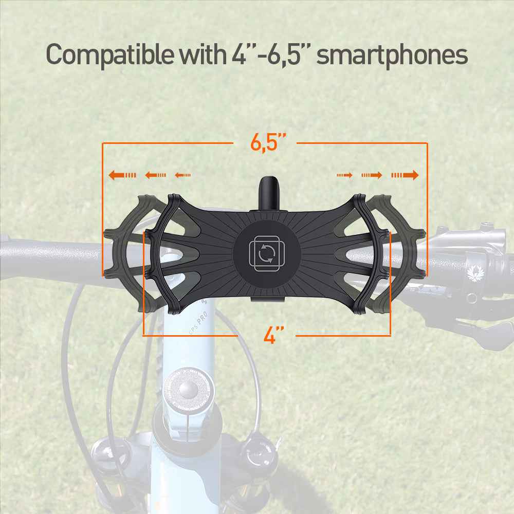 BPH100 bike phone holder 4"-6.5" - TELLUR
