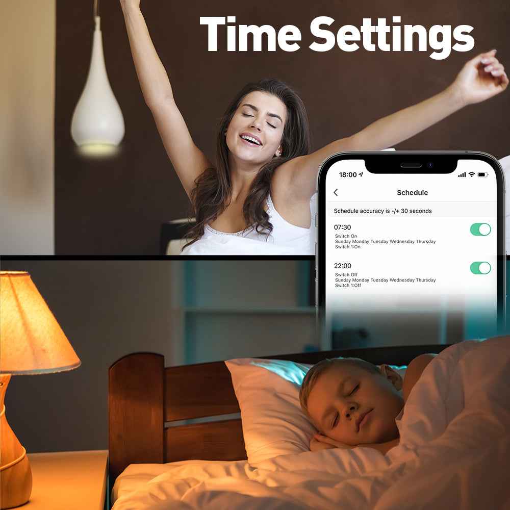 WiFi Power Strip 3 Outlets 4 USB 2200W 10A - TELLUR