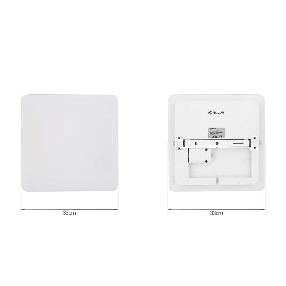 WiFi LED Ceiling Light, 24W, Square - TELLUR