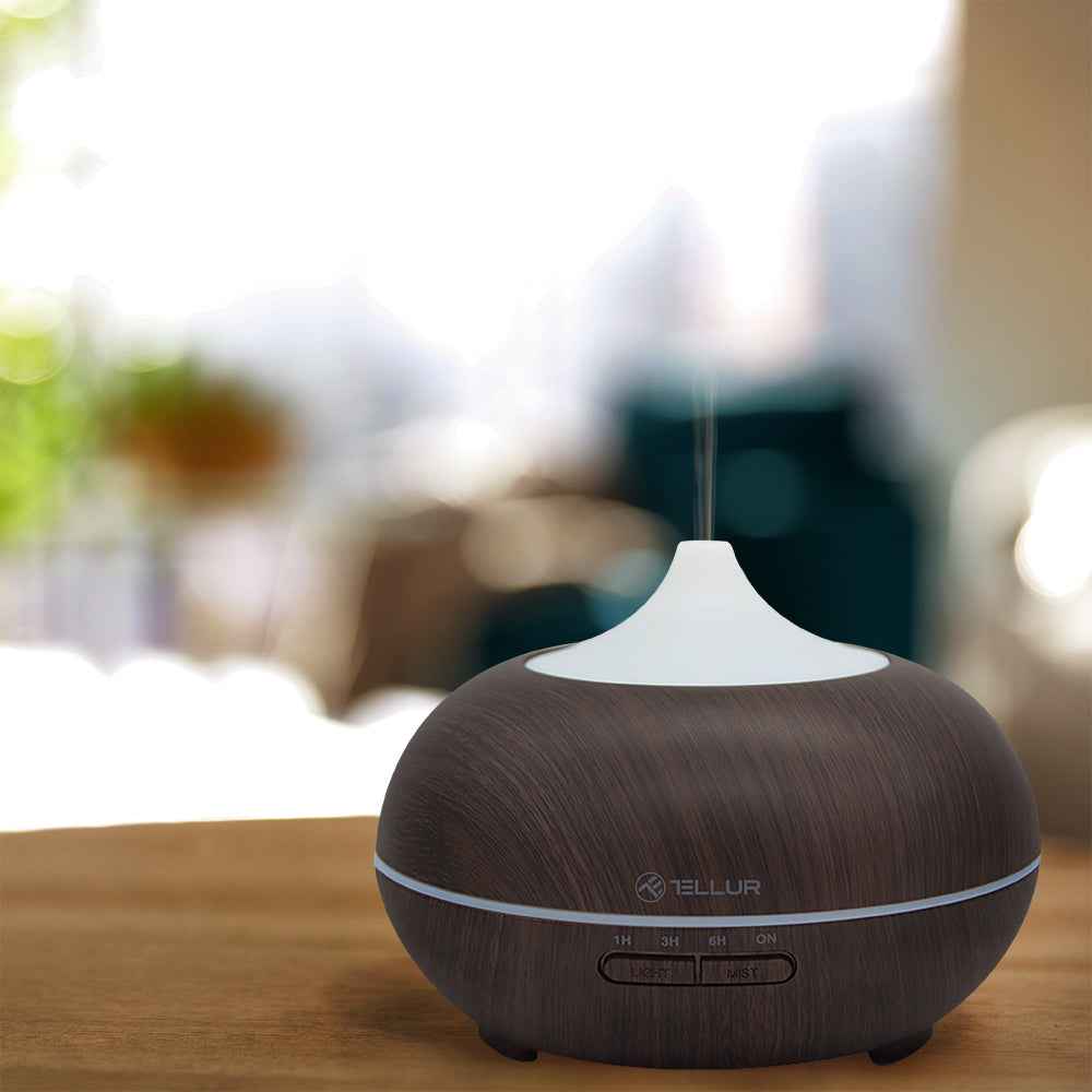 WiFi Smart Aroma Diffuser, 300ml, LED, Dark Brown - TELLUR