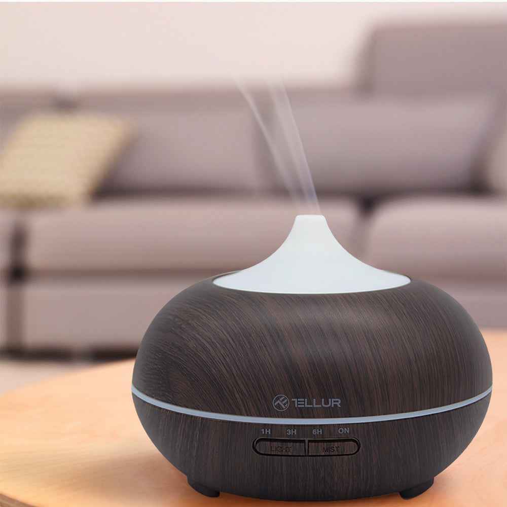 WiFi Smart Aroma Diffuser, 300ml, LED, Dark Brown - TELLUR