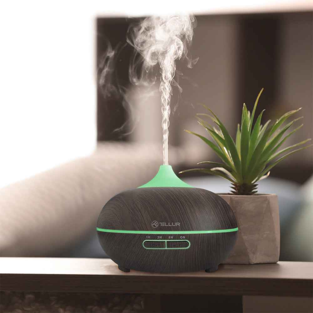 WiFi Smart Aroma Diffuser, 300ml, LED, Dark Brown - TELLUR