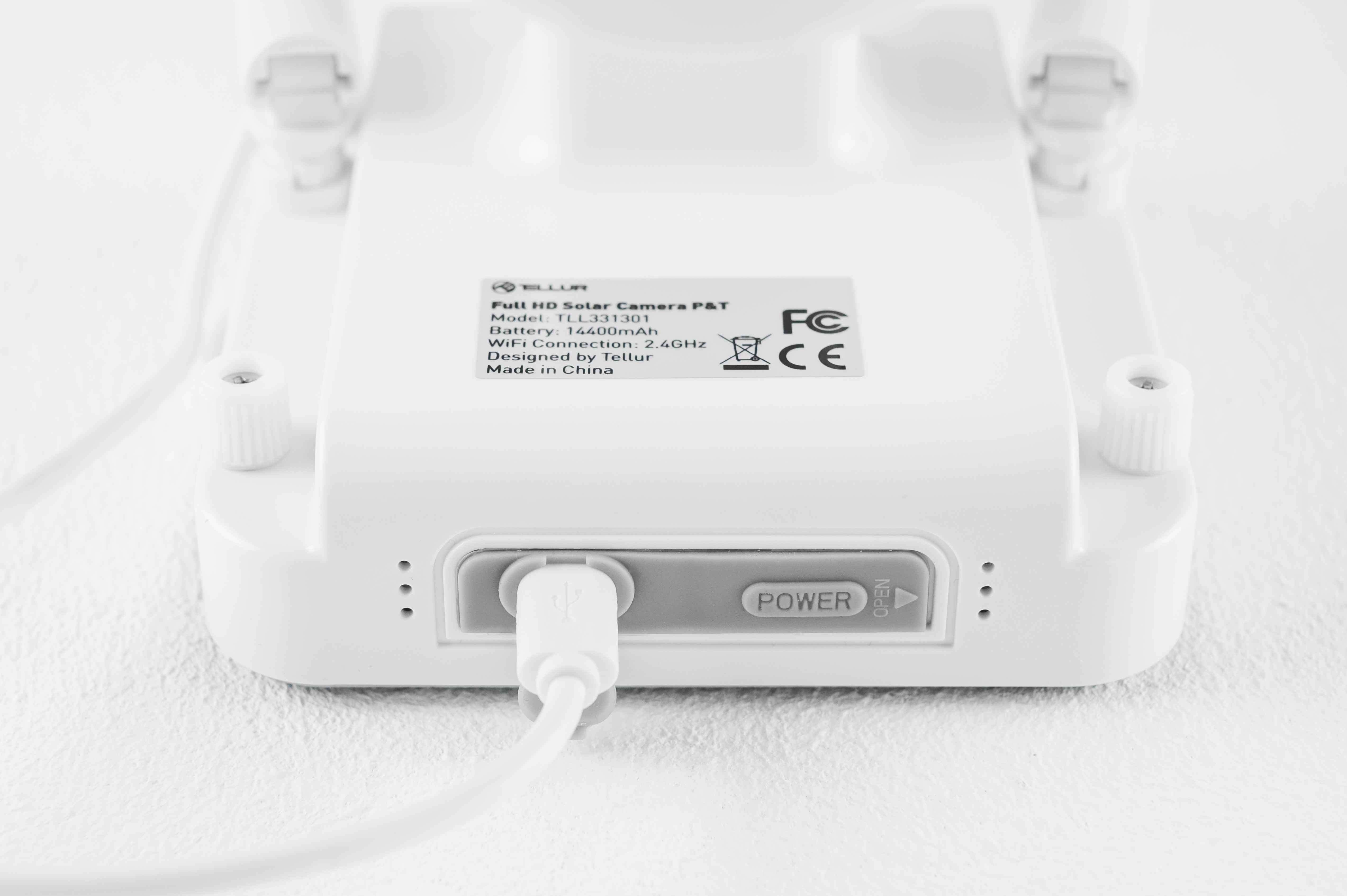 WiFi Solar Camera, P&T, FullHD 1080P, PIR, White - TELLUR