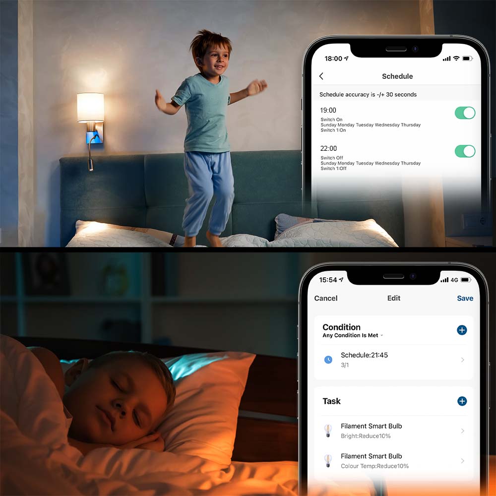 WiFi Smart Bulb E27 – 10W, White & RGB, Dimmable - TELLUR