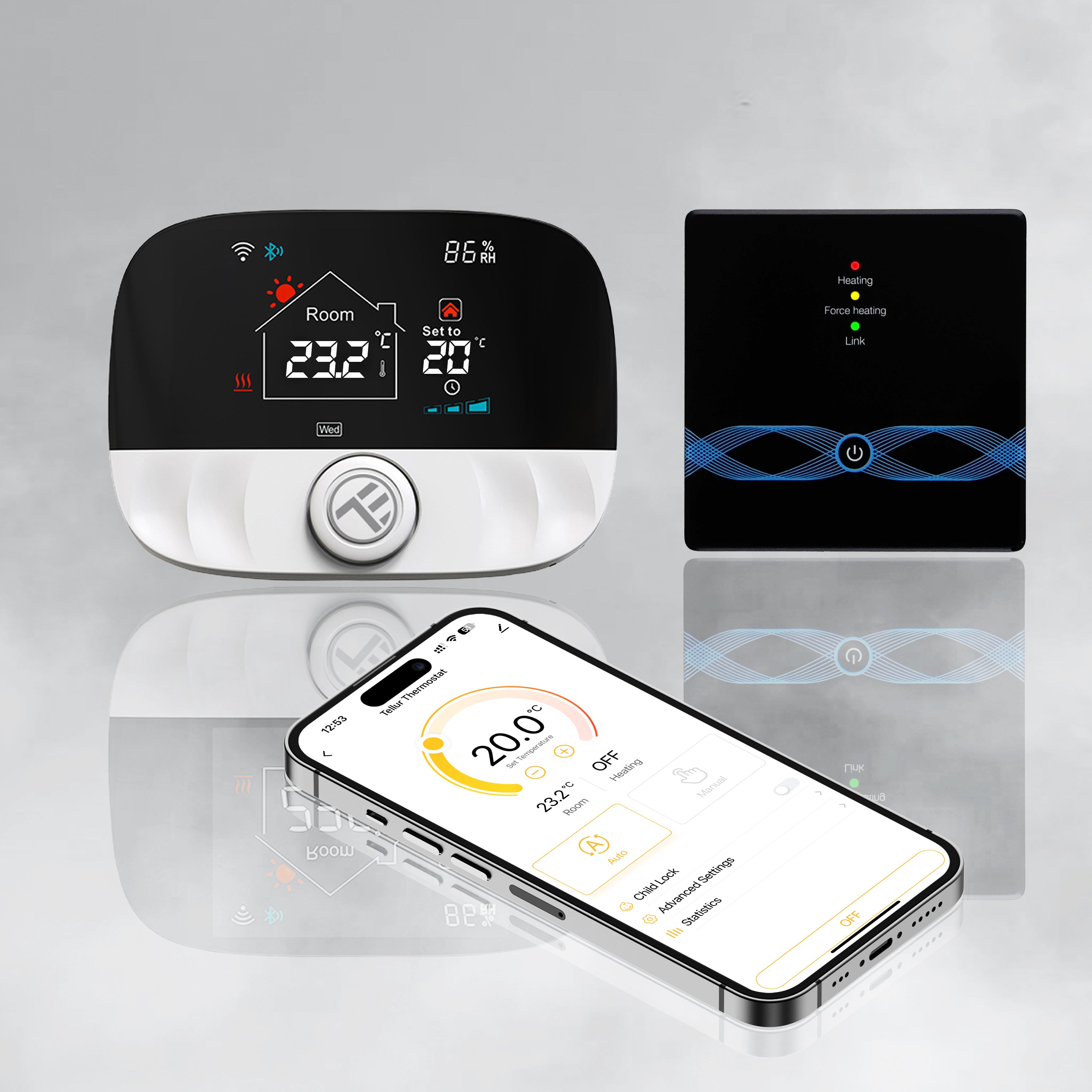Smart WiFi Ambient Thermostat, TSH02 - TELLUR
