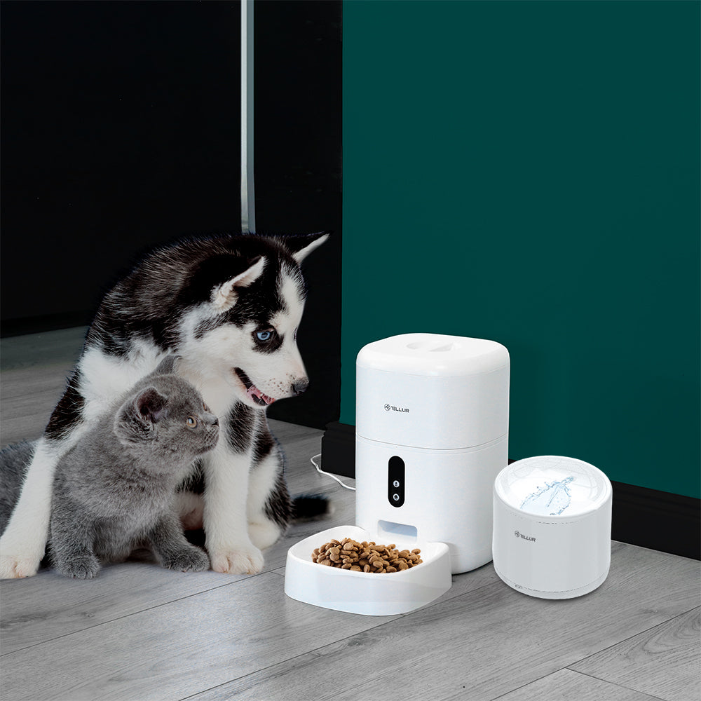 Smart WiFi Pet Water Dispenser, 2L, White - TELLUR