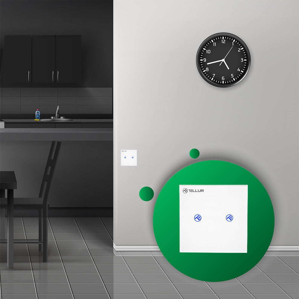 Smart WiFi switch, SS2N, 2 ports, 1800W - TELLUR