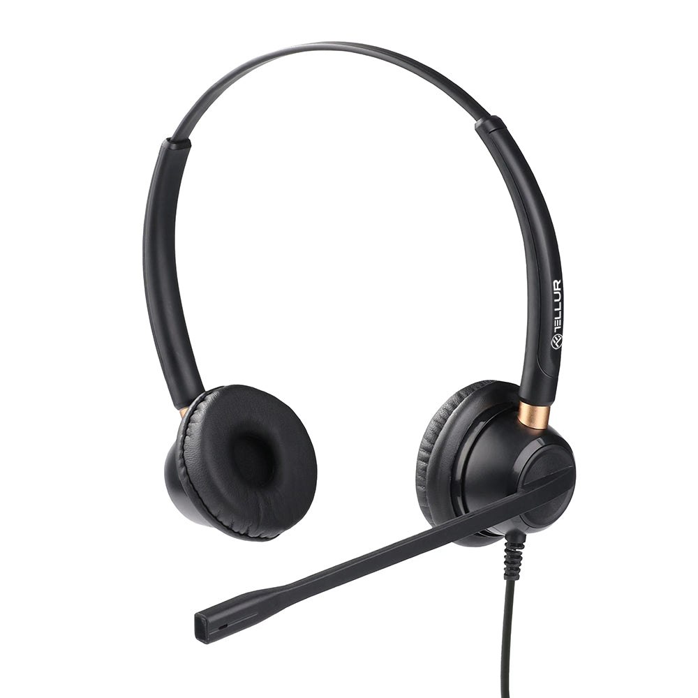 Wired headset Voice 520N, Binaural, USB - TELLUR