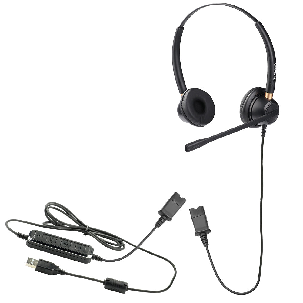 Wired headset Voice 520N, Binaural, USB - TELLUR