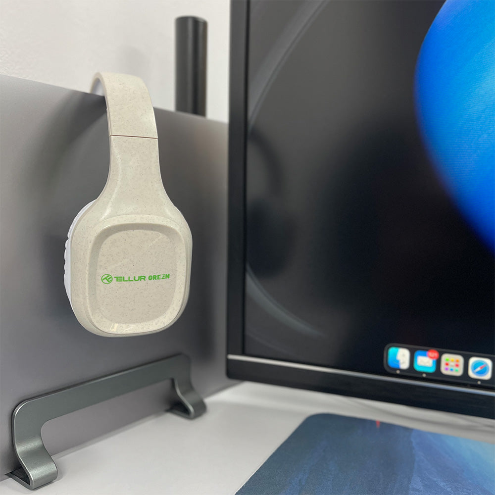 Tellur Green Bluetooth Over-Ear Headphones Pulse, Foldable, Cream - TELLUR