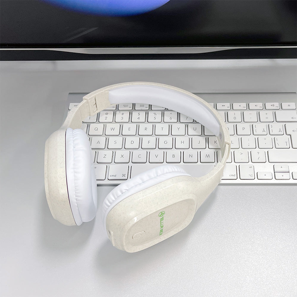 Tellur Green Bluetooth Over-Ear Headphones Pulse, Foldable, Cream - TELLUR
