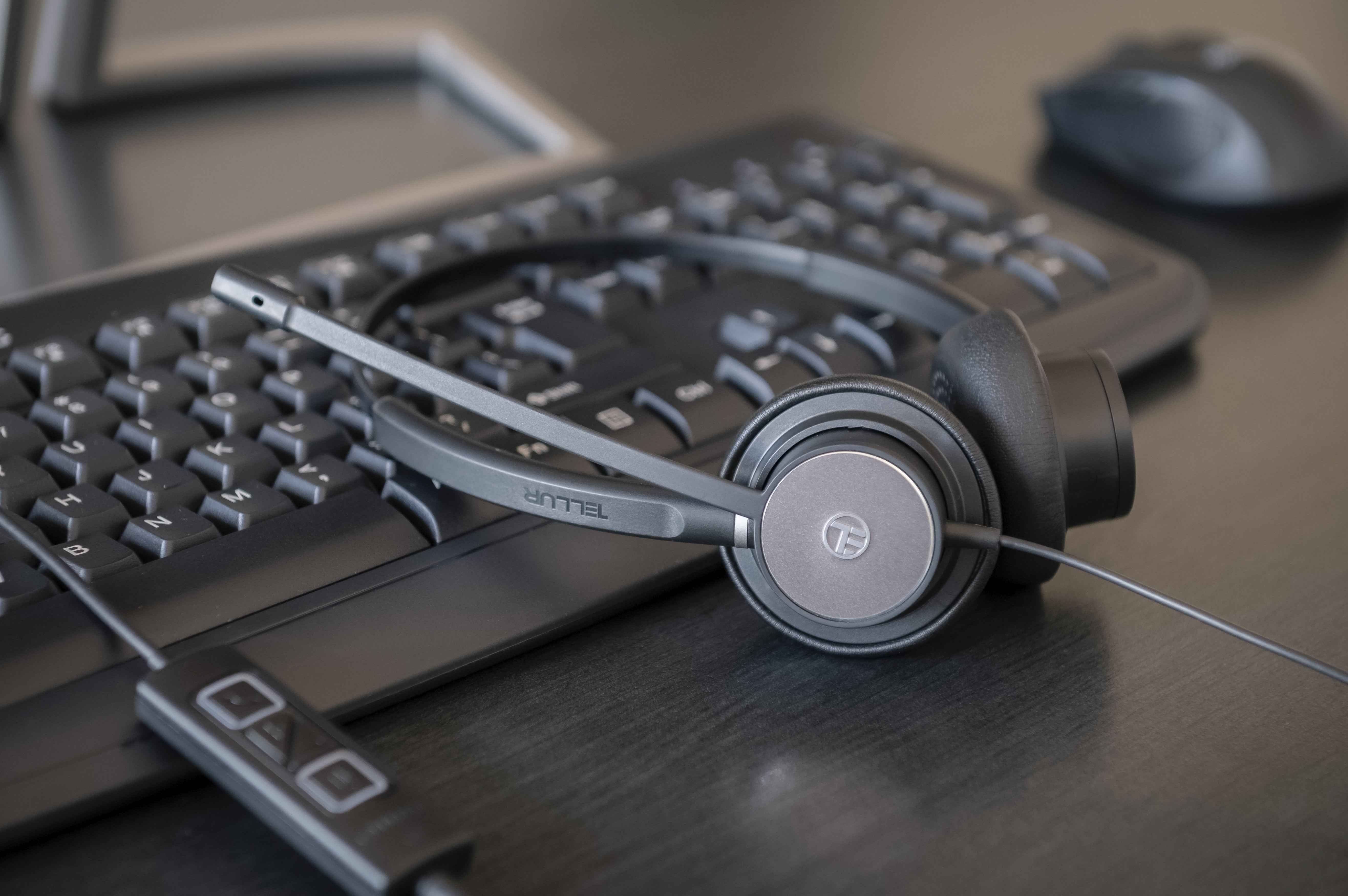 Wired headset Voice 420, Binaural, USB jack 3.5mm - TELLUR